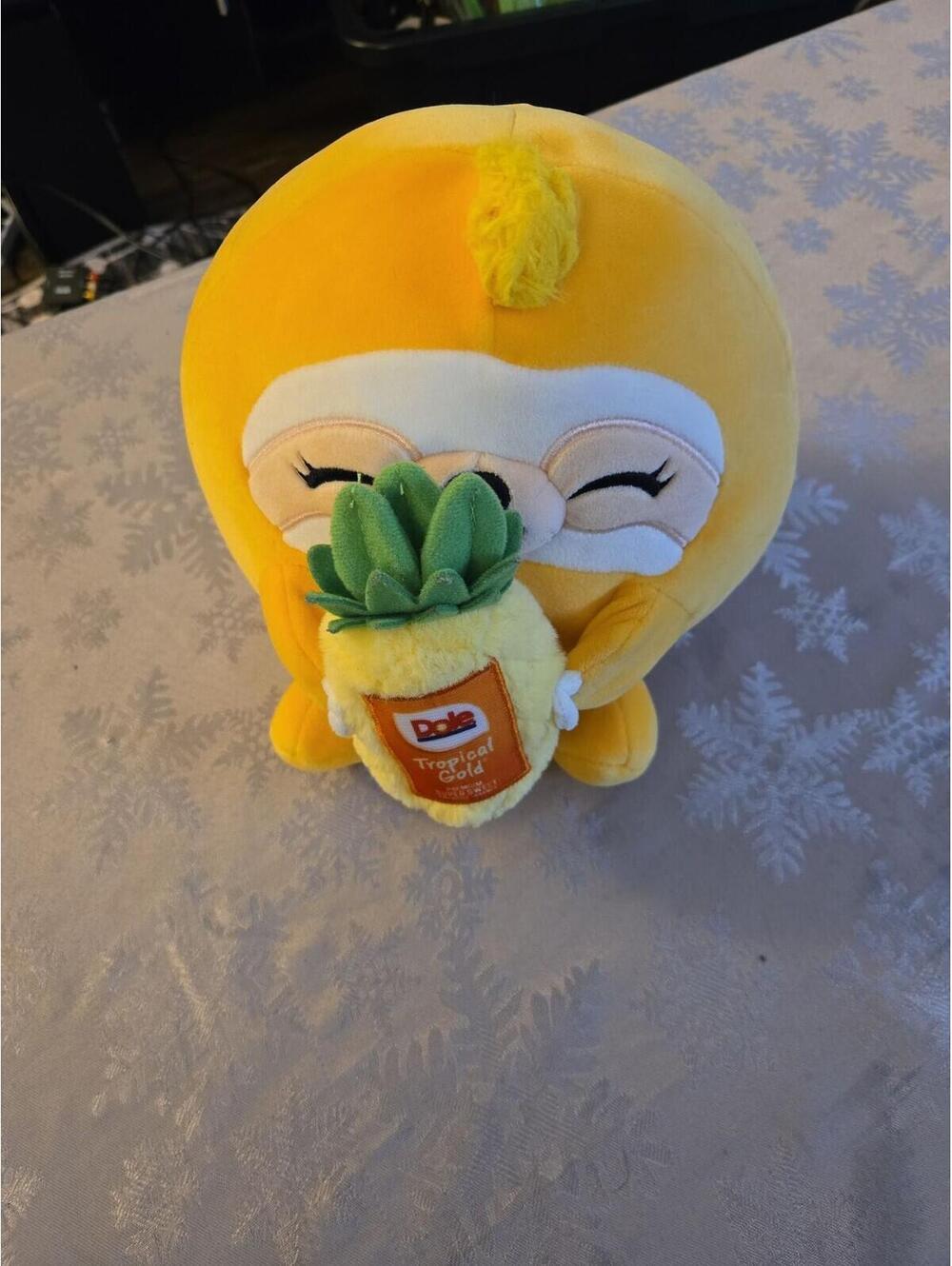 Dole Tropical Gold Sloth Plush Squishmallow-Style Stuffed Animal